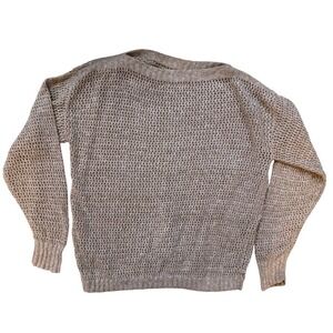 Crochet Sweater Women's MED Vintage 90s Effortless Grandmacore Cottagecore BOHO